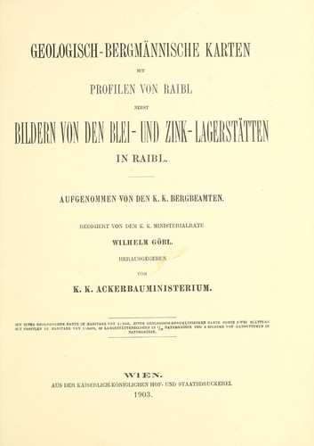 Geologisch-Bergmännische Karten mit Profilen von Raibl
