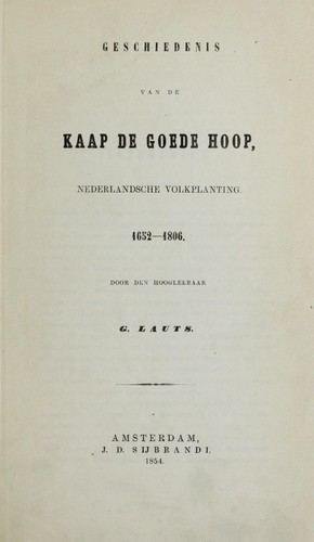 Geschiedenis van de Kaap de Goede Hoop