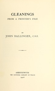 Gleanings from a printer's file
