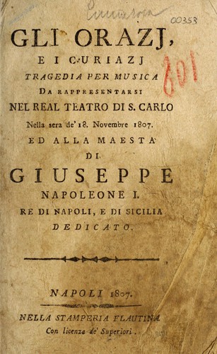 Gli Orazj, e i Curiazj