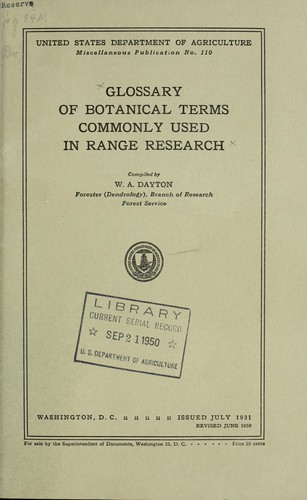 Glossary of botanical terms commonly used in range research