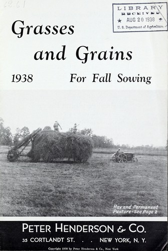 Grasses and grains for fall sowing