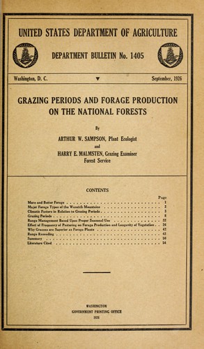 Grazing periods and forage production on the national forests