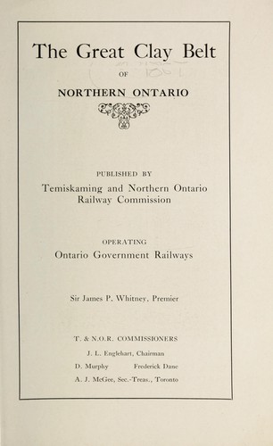 The Great clay belt of northern Ontario