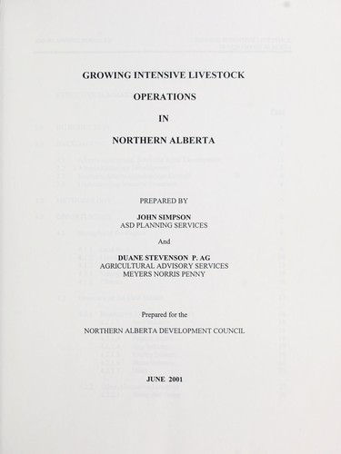 Growing intensive livestock operations in northern Alberta