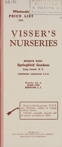 Wholesale price list, 1944