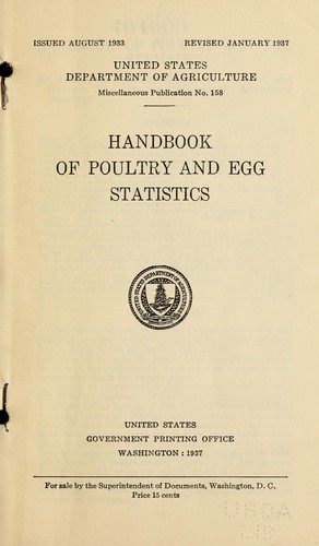 Handbook of poultry and egg statistics