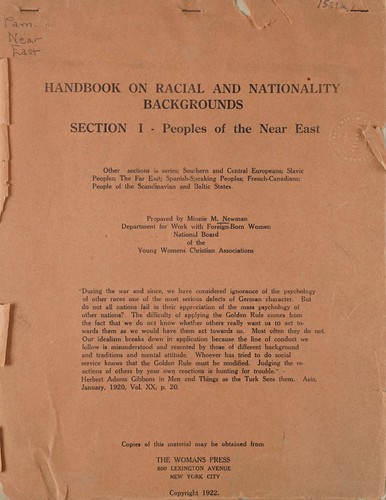 Handbook on racial and nationality backgrounds