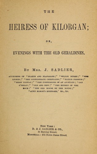 The heiress of Kilorgan