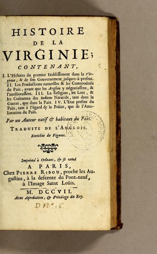 Histoire de la Virginie