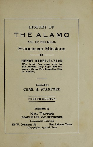 History of the Alamo and of the local Franciscan missions