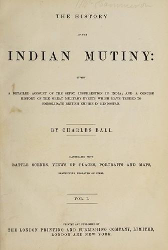 The history of the Indian mutiny