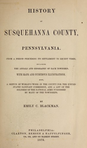 History of Susquehanna County, Pennsylvannia