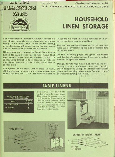 Household linen storage