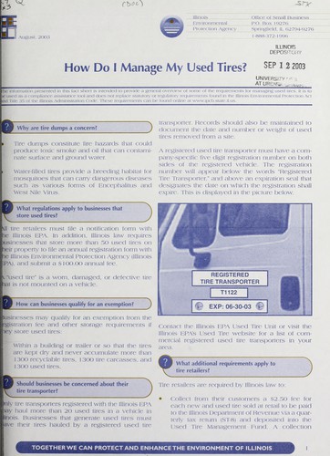 How do I manage my used tires?