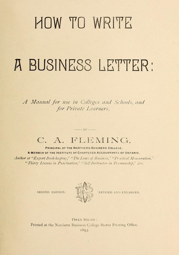 How to write a business letter