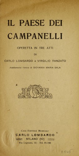 Il paese dei campanelli / composed by Lombardo and Ranzato