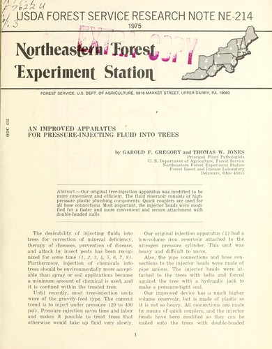An improved apparatus for pressure-injecting fluid into trees