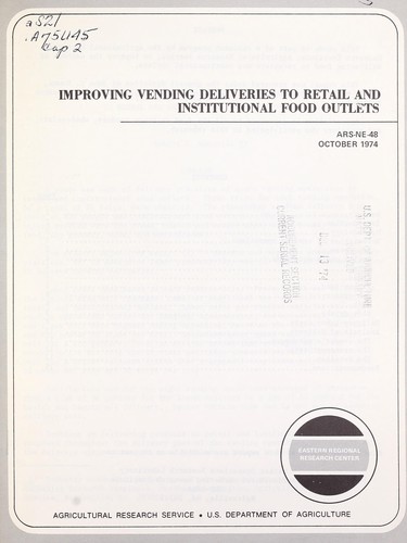Improving vending deliveries to retail and institutional food outlets