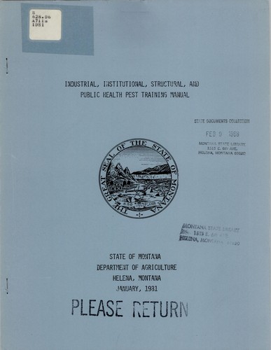 Industrial, institutional, structural, and public health pest training manual