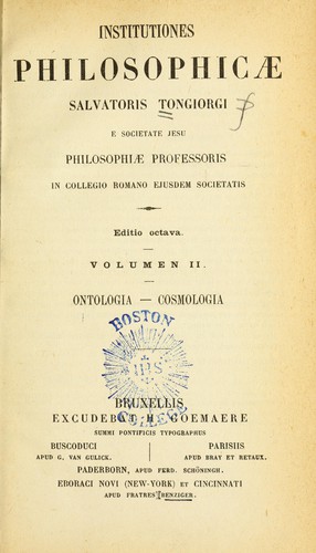 Institutiones philosophicæ