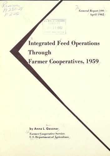 Integrated feed operations through farmer cooperatives, 1959