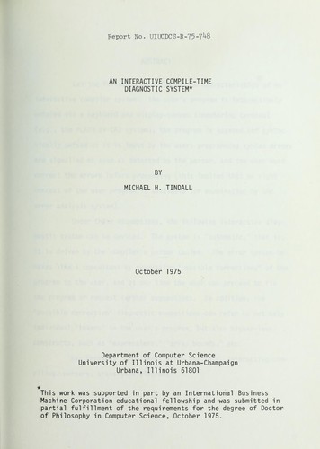 An interactive compile-time diagnostic system