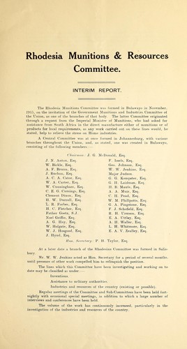 Interim report for period ended 30th June, 1916