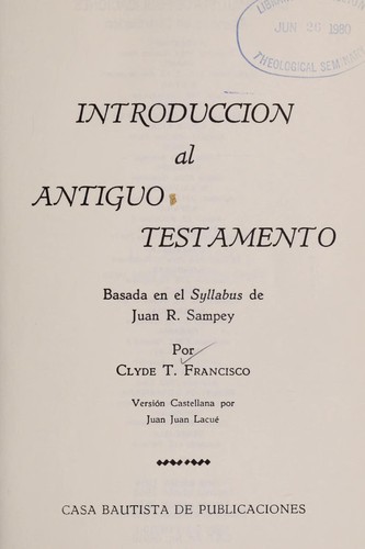 Introducción al Antiguo Testamento