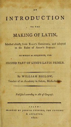 An introduction to the making of Latin