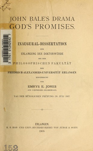 John Bale's Drama, God's Promises