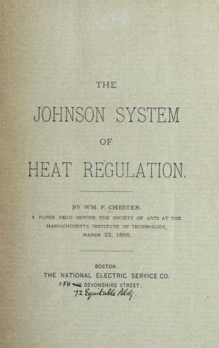 The Johnson system of heat regulation