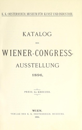 Katalog der Wiener-Congress-Ausstellung 1896