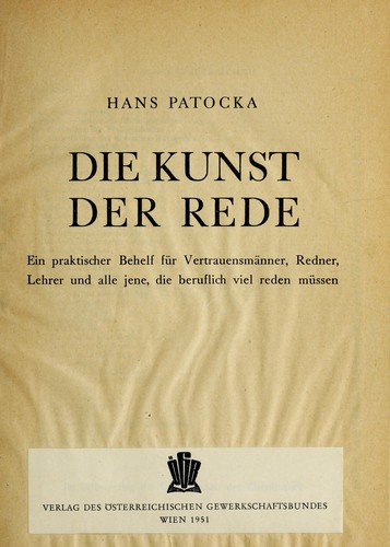 Die Kunst der Rede