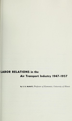 Labor relations in the air transport industry