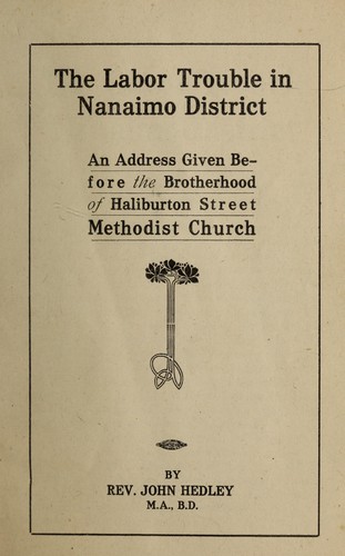 The labor trouble in Nanaimo district