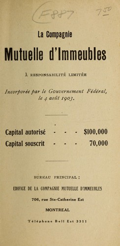 La compagnie mutuelle d'immeubles a responsabilite limitee
