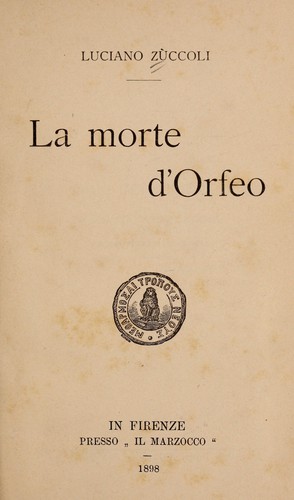 La morte d'Orfeo