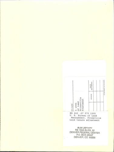 Land tenure adjustment