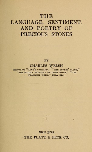 The language, sentiment, and poetry of precious stones