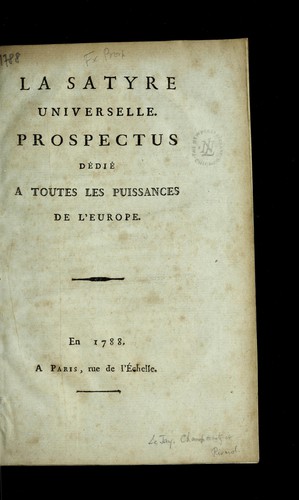 La satyre universelle
