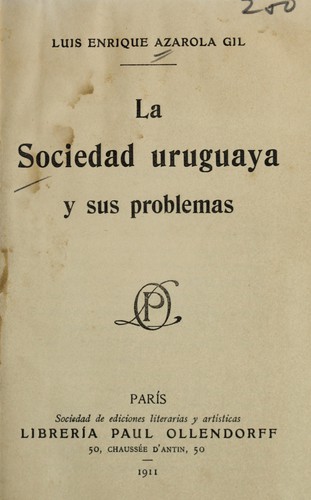 La sociedad uruguaya y sus problemas