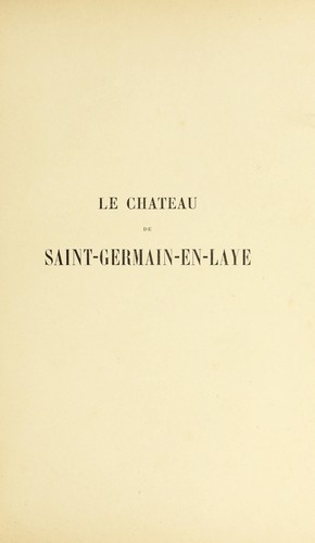 Le château de Saint-Germain-en-Laye