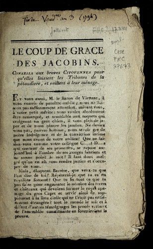 Le coup de grace des Jacobins