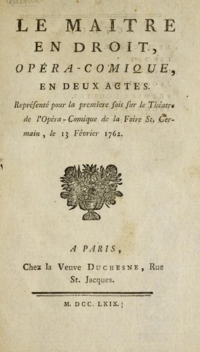 Le maître en droit