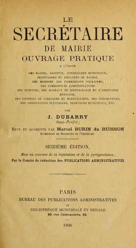 Le secrétaire de mairie