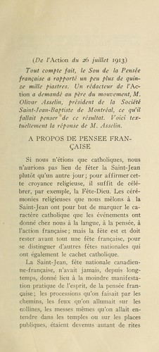 Le sou de la pensee francaise