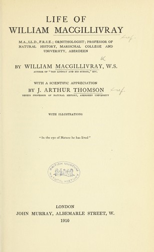 Life of William Macgillivray