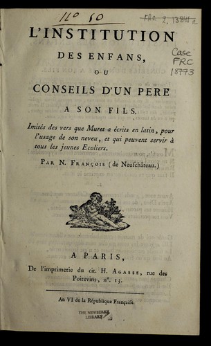 L'institution des enfans, ou, Conseils d'un pere a   son fils