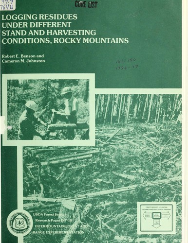 Logging residues under different stand and harvesting conditions, Rocky Mountains